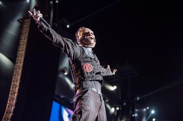 Corey Taylor from Slipknot performs at 2015 Rock in Rio on September 25, 2015 in Rio de Janeiro, Brazil. Corey Taylor from Slipknot performs at 2015 Rock in Rio on September 25, 2015 in Rio de Janeiro, Brazil.