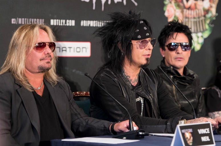 Motley Crue attend the last ever European press conference Motley Crue attend the last ever European press conference