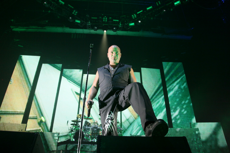 David Draiman of the band Disturbed performs David Draiman of the band Disturbed performs
