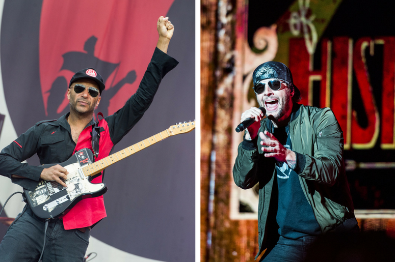 Tom Morello of Prophets of Rage and M. Shadows of Avenged Sevenfold Tom Morello of Prophets of Rage and M. Shadows of Avenged Sevenfold