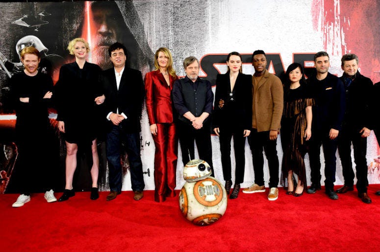 'Star Wars: The Last Jedi' cast 'Star Wars: The Last Jedi' cast