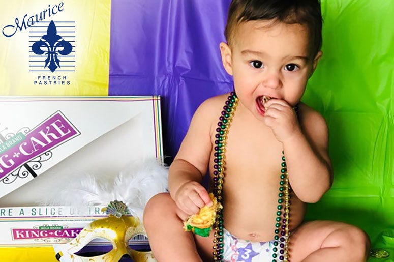 King Cake Baby with Maurice French Patries