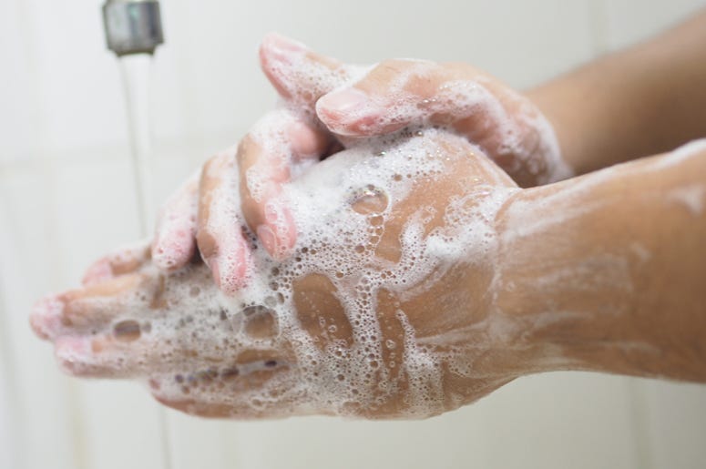 washing hands