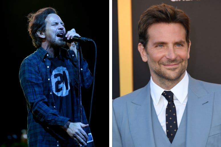 Eddie Vedder and Bradley Cooper Eddie Vedder and Bradley Cooper