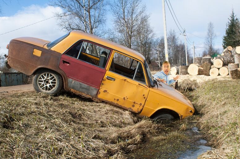Matt Harris Stuck in Ditch