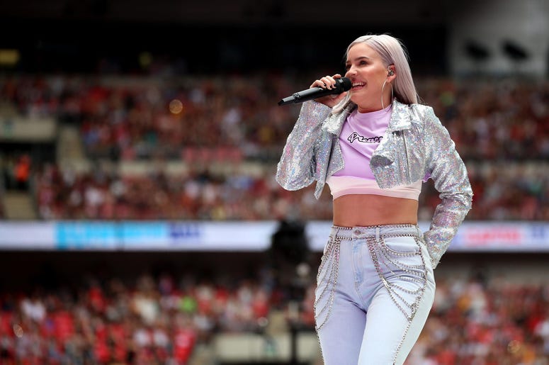 Anne-Marie on stage during Capital's Summertime Ball Anne-Marie on stage during Capital's Summertime Ball