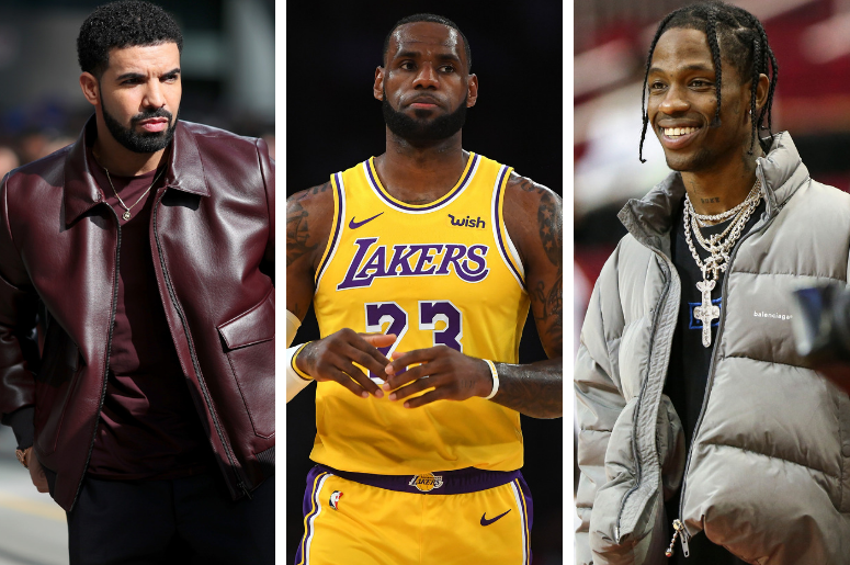 Drake | LeBron James | Travis Scott Drake attends 'The Carter Effect' premiere during the 2017 Toronto International Film Festival at Princess of Wales Theatre on September 9, 2017 in Toronto, Canada. / Los Angeles Lakers forward LeBron James / Travis Scott