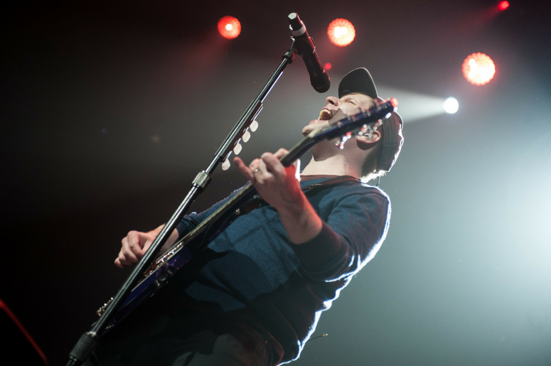 Patrick Stump of Fall Out Boy performs on stage at the Arena Birmingham Patrick Stump of Fall Out Boy performs on stage at the Arena Birmingham