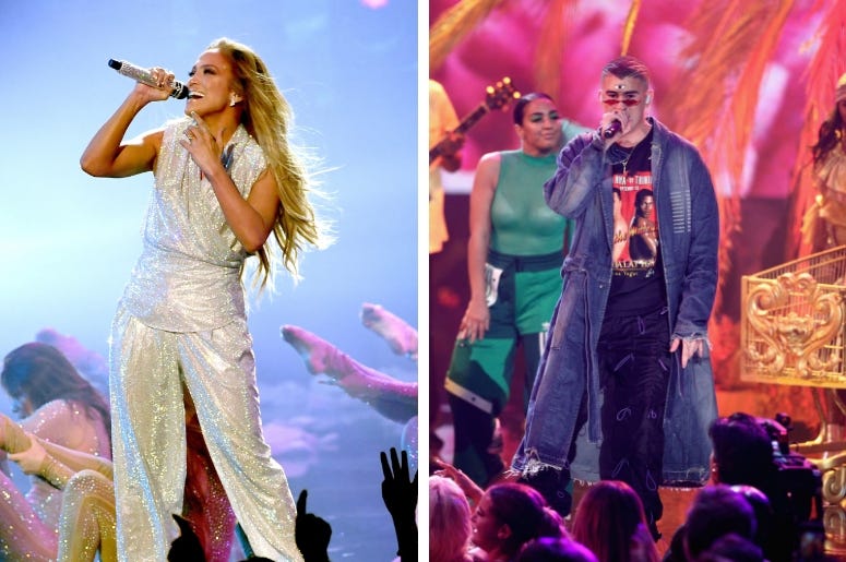 Jennifer Lopez and Bad Bunny Jennifer Lopez and Bad Bunny