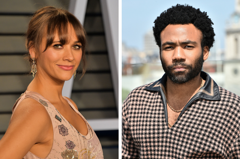 Rashida Jones / Donald Glover BEVERLY HILLS, CA - MARCH 4: Rashida Jones arrives at the 2018 Vanity Fair Oscar Party at the Wallis Annenberg Center for the Performing Arts./ 5/18/2018 - Donald Glover attending the photocall for Solo: A Star Wars Story at The Trafalgar.