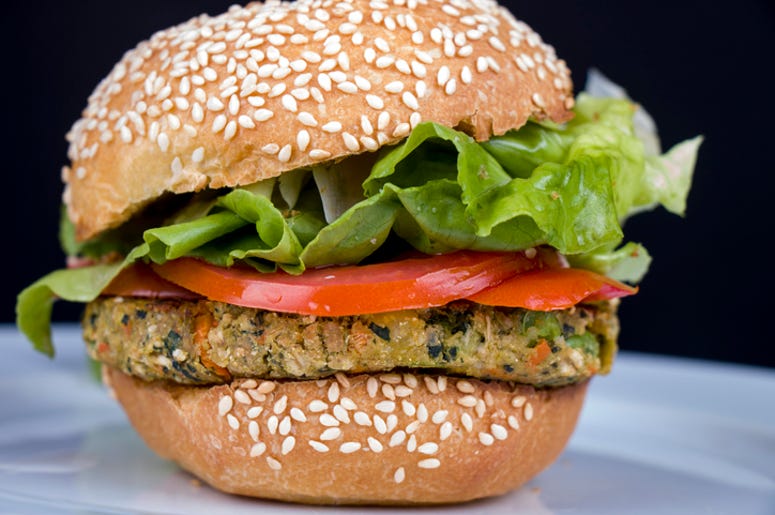 Choose the veggie burger over beef or chicken Healthiest choice