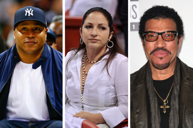 Rapper/actor LL Cool J, Singer/actress Gloria Estefan, Musician Lionel Richie Rapper/actor LL Cool J, Singer/actress Gloria Estefan, Musician Lionel Richie