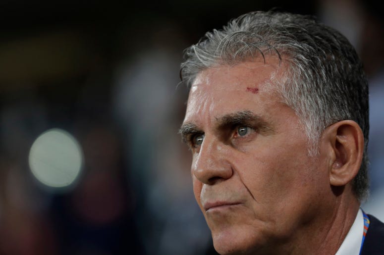 El técnico Carlos Queiroz dirige a Irán durante la semifinal de la Copa de Asia contra Japón, en Al Ain, Emiratos Árabes Unidos, el lunes 28 de enero de 2019. Queiroz fue presentado como técnico de la selección de Colombia. El técnico Carlos Queiroz dirige a Irán durante la semifinal de la Copa de Asia contra Japón, en Al Ain, Emiratos Árabes Unidos, el lunes 28 de enero de 2019. Queiroz fue presentado como técnico de la selección de Colombia.