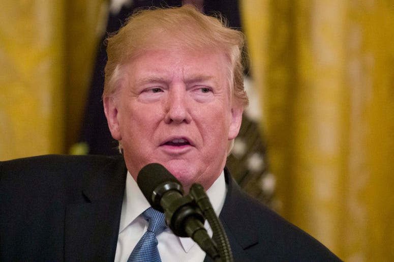 El presidente estadounidense Donald Trump habla en un evento sobre el ambiente en la Casa Blanca, el 8 de julio de 2019. El presidente estadounidense Donald Trump habla en un evento sobre el ambiente en la Casa Blanca, el 8 de julio de 2019.