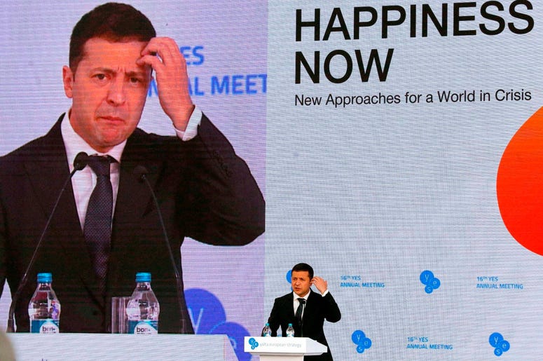 Foto tomada el 13 de septiembre del 2019 del presidente de Ucrania Volodymyr Zelenskiy en un evento en Kiev. Las revelaciones de que el presidente Donald Trump presionó al presidente de Ucrania para que investigue al ex vicepresidente Joe Biden crean un d Foto tomada el 13 de septiembre del 2019 del presidente de Ucrania Volodymyr Zelenskiy en un evento en Kiev. Las revelaciones de que el presidente Donald Trump presionó al presidente de Ucrania para que investigue al ex vicepresidente Joe Biden crean un d