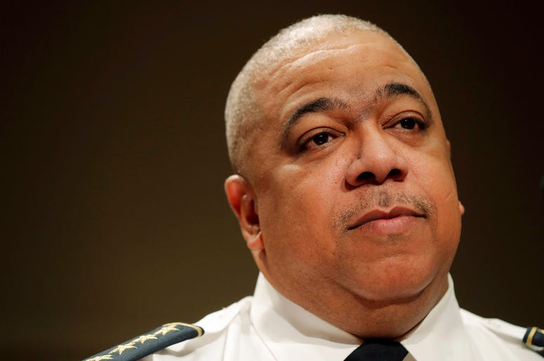 El jefe de policía de Baltimore Michael Harrison, en un evento en Nueva Orleáns, el 10 de enero del 2019. (AP Photo/Gerald Herbert, File) El jefe de policía de Baltimore Michael Harrison, en un evento en Nueva Orleáns, el 10 de enero del 2019. (AP Photo/Gerald Herbert, File)