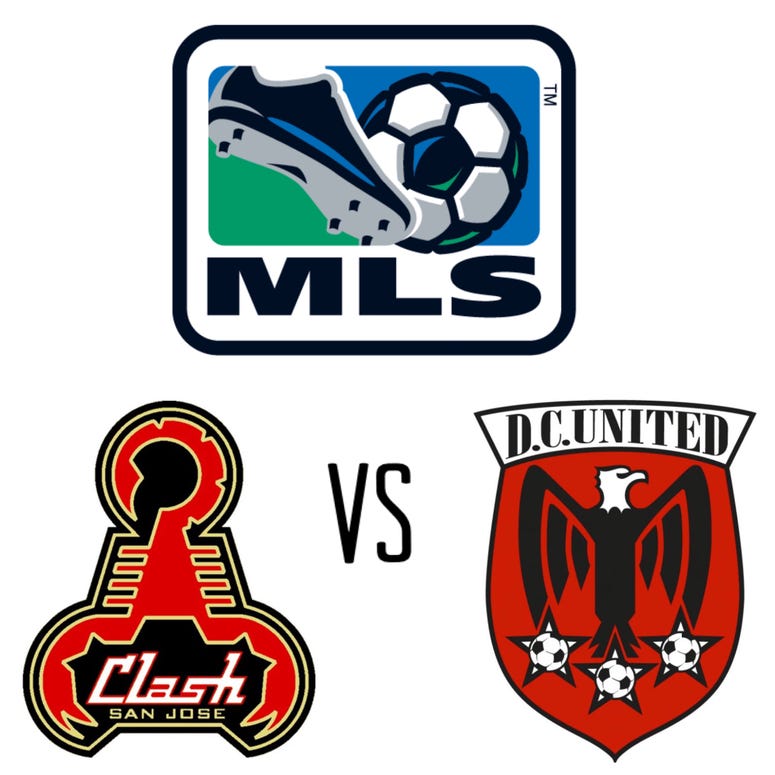 MLS original LOGOS MLS, San Jose Clash and DC United Original logos