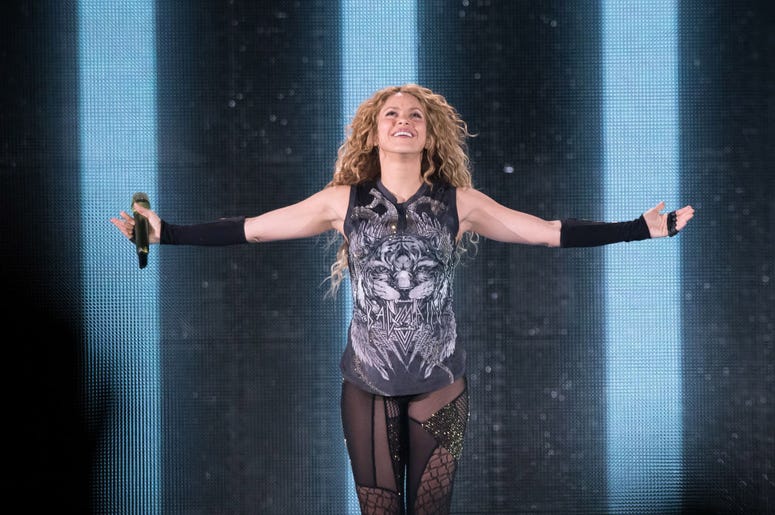 Shakira performs in concert at Madison Square Garden on August 10, 2018 in New York City. Shakira performs in concert at Madison Square Garden on August 10, 2018 in New York City.