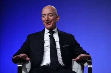 Amazon CEO Jeff Bezos, founder of space venture Blue Origin and owner of The Washington Post, participates in an event hosted by the Air Force Association September 19, 2018 in National Harbor, Maryland. Bezos talked about innovating in large organization Amazon CEO Jeff Bezos, founder of space venture Blue Origin and owner of The Washington Post, participates in an event hosted by the Air Force Association September 19, 2018 in National Harbor, Maryland. Bezos talked about innovating in large organization