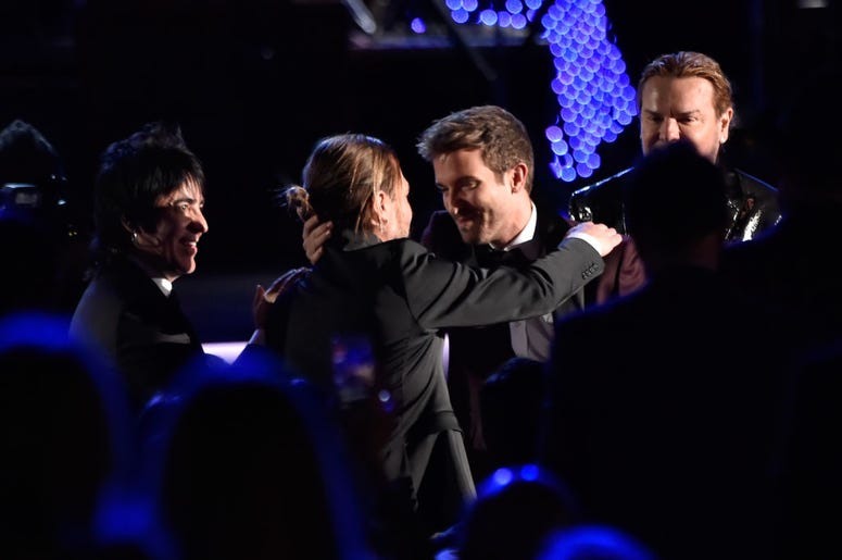 Alex Gonzalez and Sergio Vallin of Mana, Pablo Alboran, and Fher Olvera of Mana attend the Person of the Year Gala honoring Mana during the 19th annual Latin GRAMMY Awards at the Mandalay Bay Events Center on November 14, 2018 in Las Vegas, Nevada. Alex Gonzalez and Sergio Vallin of Mana, Pablo Alboran, and Fher Olvera of Mana attend the Person of the Year Gala honoring Mana during the 19th annual Latin GRAMMY Awards at the Mandalay Bay Events Center on November 14, 2018 in Las Vegas, Nevada.