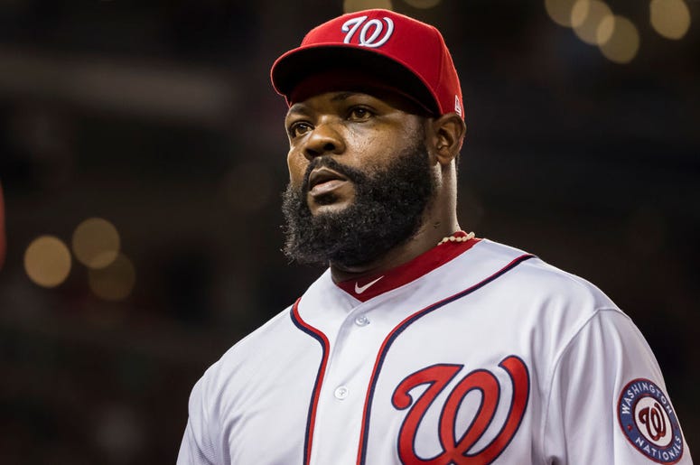 Fernando Rodney #56 of the Washington Nationals walks to the dugout after pitching against the Philadelphia Phillies during the eighth inning at Nationals Park on September 26, 2019 in Washington, DC. (Photo by Scott Taetsch/Getty Images) Fernando Rodney #56 of the Washington Nationals walks to the dugout after pitching against the Philadelphia Phillies during the eighth inning at Nationals Park on September 26, 2019 in Washington, DC. (Photo by Scott Taetsch/Getty Images)