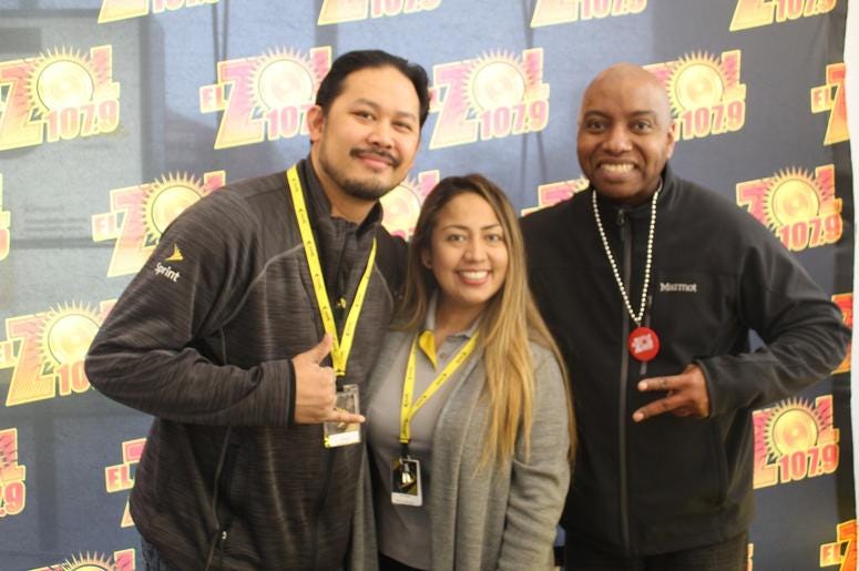 Rey Parker Junto a Sprint Rey Parker, Sprint, El Zol 1079, Washington DC Sprint, Washington D.C.