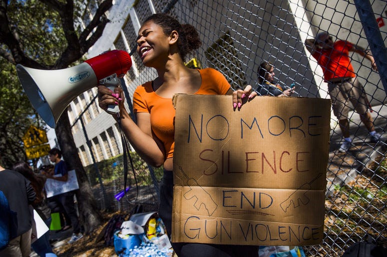 Student protests for gun control