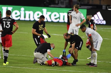 Lesion de Edison Flores Edison lesionado