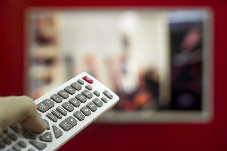 Television remote changing channel