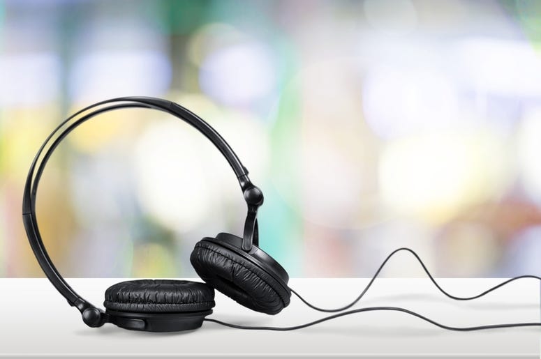 Headphones on table