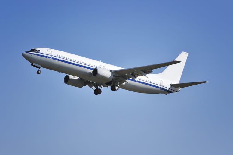 Airplane in sky