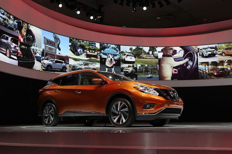 The 2015 Nissan Murano is introduced at the 2014 Los Angeles Auto Show on November 20, 2014 in Los Angeles, California. This year's show is slated to have a record 25 world auto debuts with at least 30 others having North American debuts. The 2015 Nissan Murano is introduced at the 2014 Los Angeles Auto Show on November 20, 2014 in Los Angeles, California. This year's show is slated to have a record 25 world auto debuts with at least 30 others having North American debuts.