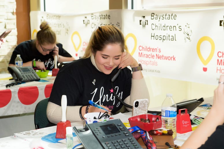 Unify answering phones. Baystate Children's Hospital Radiothon 2019