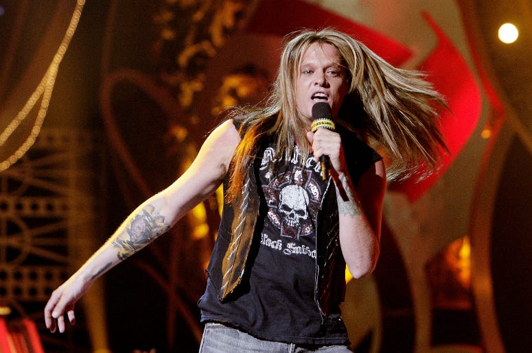 Sebastian Bach, formerly of Skid Row, performs in 2007 Sebastian Bach, formerly of Skid Row, performs in 2007