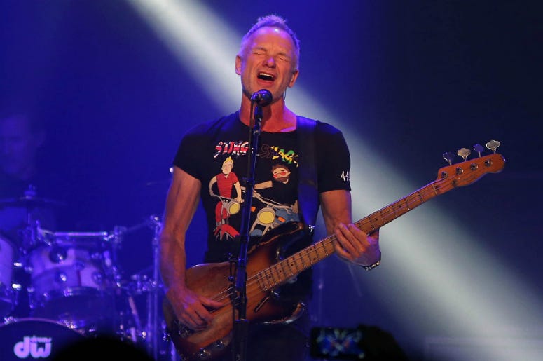 Sting and Shaggy perform during their 44/876 Tour Sting and Shaggy perform during their 44/876 Tour