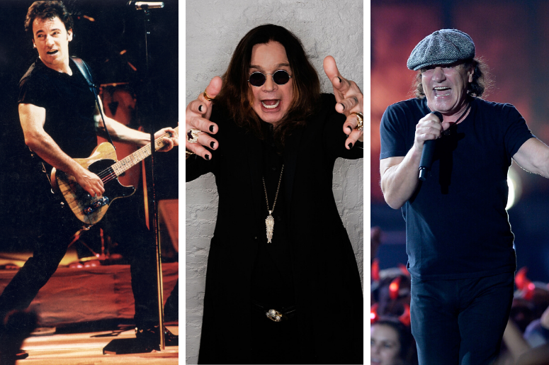 Bruce Springsteen, Ozzy Osbourne, Brian Johnson Bruce Springsteen, Ozzy Osbourne, Brian Johnson