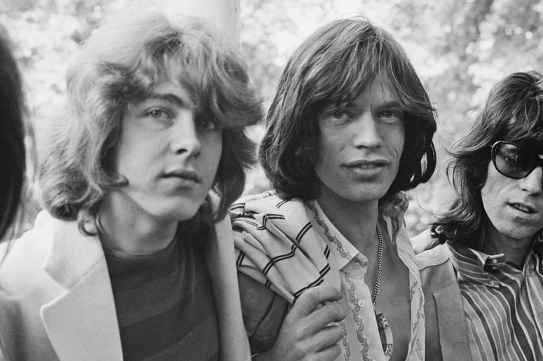 The Rolling Stones in Hyde Park, London, UK, 13th June 1969; (L-R) Mick Taylor, Mick Jagger, Keith Richards. The Rolling Stones in Hyde Park, London, UK, 13th June 1969; (L-R) Mick Taylor, Mick Jagger, Keith Richards.