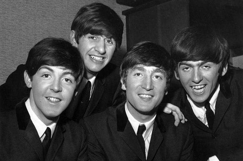 Paul McCartney, Ringo Starr, John Lennon (1940 - 1980) and George Harrison (1943 - 2001) of British pop group The Beatles. Paul McCartney, Ringo Starr, John Lennon (1940 - 1980) and George Harrison (1943 - 2001) of British pop group The Beatles.
