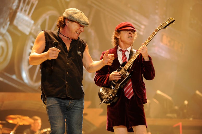 Brian Johnson(L) and Angus Young of AC/DC Brian Johnson(L) and Angus Young of AC/DC