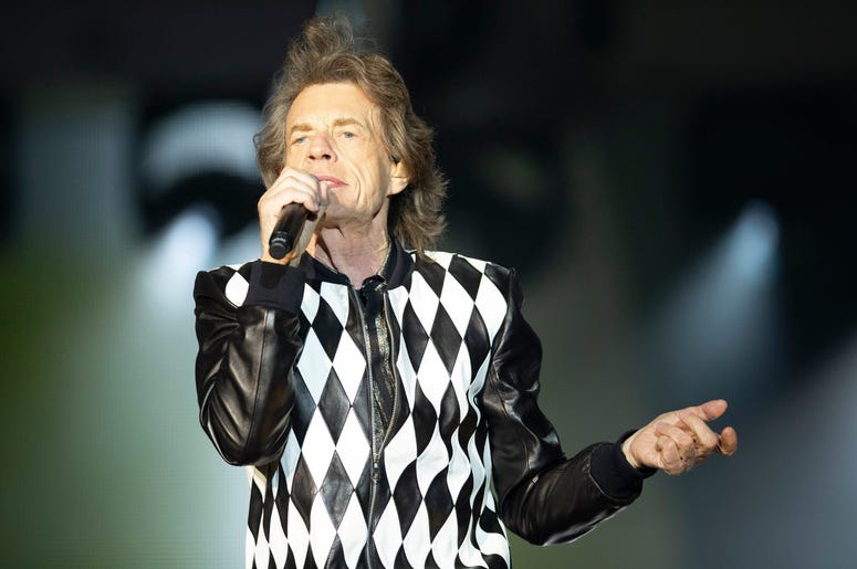 Lead singer Mick Jagger of the Rolling Stones performs at Soldier Field in Chicago Lead singer Mick Jagger of the Rolling Stones performs at Soldier Field in Chicago