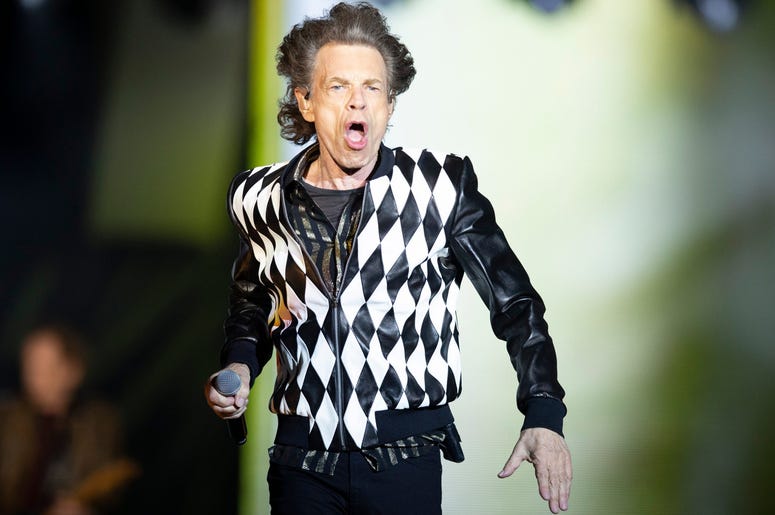 Lead singer Mick Jagger of the Rolling Stones performs at Soldier Field in Chicago Lead singer Mick Jagger of the Rolling Stones performs at Soldier Field in Chicago