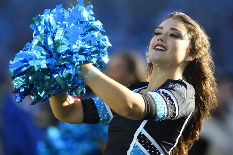 Carolina Panthers cheerleader performs in the third quarter at Bank of America Stadium. Carolina Panthers cheerleader performs in the third quarter at Bank of America Stadium.