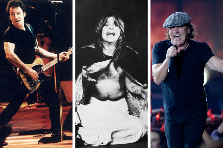 bruce sprinsteen, ozzy osbourne, brian johnson bruce sprinsteen, ozzy osbourne, brian johnson