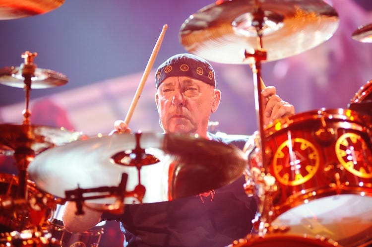 Neil Peart, drummer and lyricist of iconic Canadian rock band Rush Neil Peart, drummer and lyricist of iconic Canadian rock band Rush