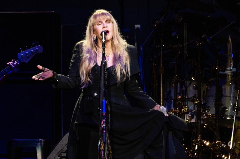 Stevie Nicks of Fleetwood Mac performs onstage at The SAP Center on November 21, 2018 in San Jose, California. Stevie Nicks of Fleetwood Mac performs onstage at The SAP Center on November 21, 2018 in San Jose, California.