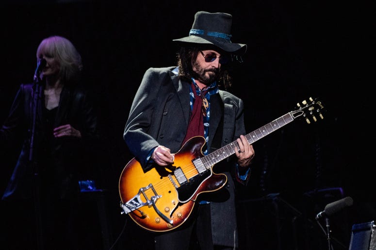 MIke Campbell of Fleetwood Mac performs onstage at The SAP Center on November 21, 2018 in San Jose, California. MIke Campbell of Fleetwood Mac performs onstage at The SAP Center on November 21, 2018 in San Jose, California.