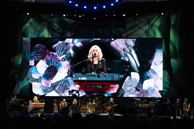 Fleetwood Mac performs onstage at The SAP Center on November 21, 2018 in San Jose, California. Fleetwood Mac performs onstage at The SAP Center on November 21, 2018 in San Jose, California.