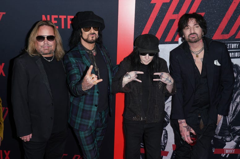 Vince Neil, Nikki Sixx, Mick Mars and Tommy Lee of Motley Crue at Los Angeles Premiere Of Netflix's 'The Dirt' held at The ArcLight Hollywood - Cinerama Dome on March 18, 2019 in Hollywood, CA, USA Vince Neil, Nikki Sixx, Mick Mars and Tommy Lee of Motley Crue at Los Angeles Premiere Of Netflix's 'The Dirt' held at The ArcLight Hollywood - Cinerama Dome on March 18, 2019 in Hollywood, CA, USA