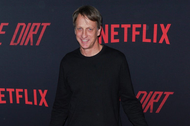 Tony Hawk at Los Angeles Premiere Of Netflix's 'The Dirt' held at The ArcLight Hollywood - Cinerama Dome on March 18, 2019 in Hollywood, CA Tony Hawk at Los Angeles Premiere Of Netflix's 'The Dirt' held at The ArcLight Hollywood - Cinerama Dome on March 18, 2019 in Hollywood, CA