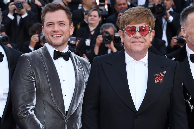 Taron Egerton and Sir Elton John attending the Rocketman premiere, held at the Grand Theatre Lumiere during the 72nd Cannes Film Festival. Taron Egerton and Sir Elton John attending the Rocketman premiere, held at the Grand Theatre Lumiere during the 72nd Cannes Film Festival.